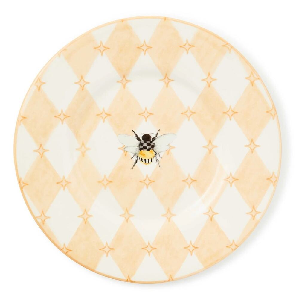 MacKenzie-Childs Queen Bee Salad Plate 8.75in Chic Kitchenware Brand New